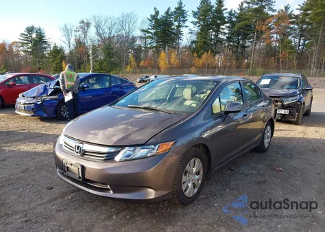 2012 Honda Civic Lx z USA, uszkodzony, nr VIN 2HGFB2F56CH545821